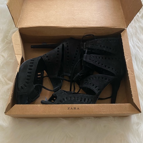 Zara Lace Up Heels - Picture 3 of 7